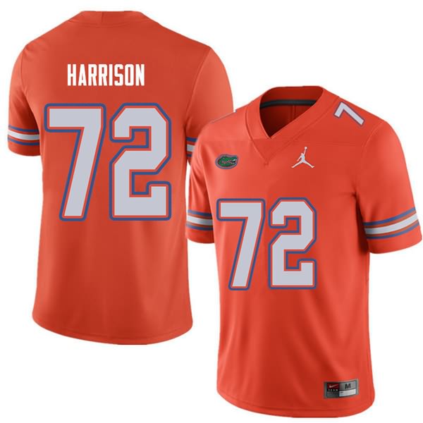 NCAA Florida Gators Jonotthan Harrison Men's #72 Jordan Brand Orange Stitched Authentic College Football Jersey HMT2064PT